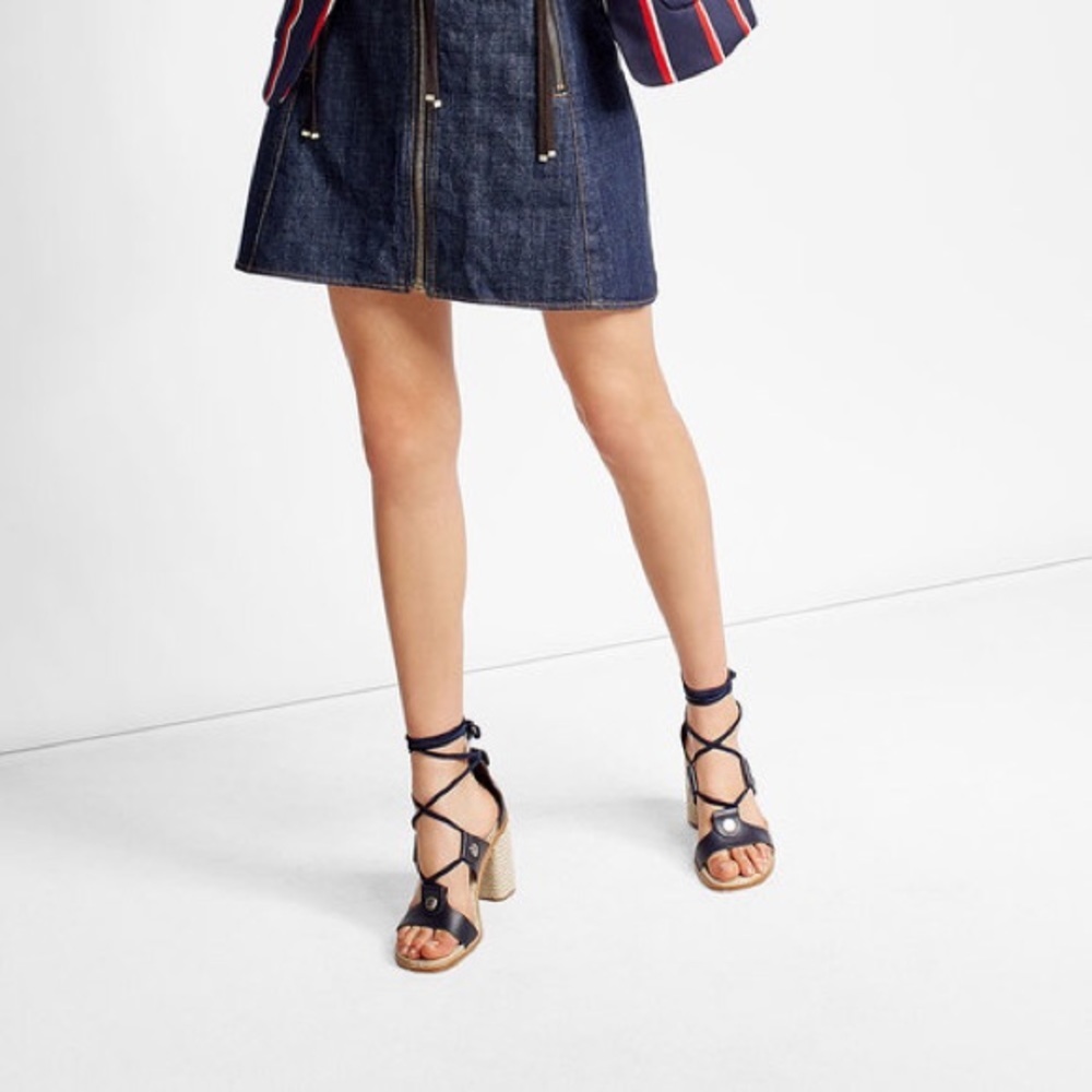 Rag & Bone NWOB Navy Blue Eden Lace Up Sandals